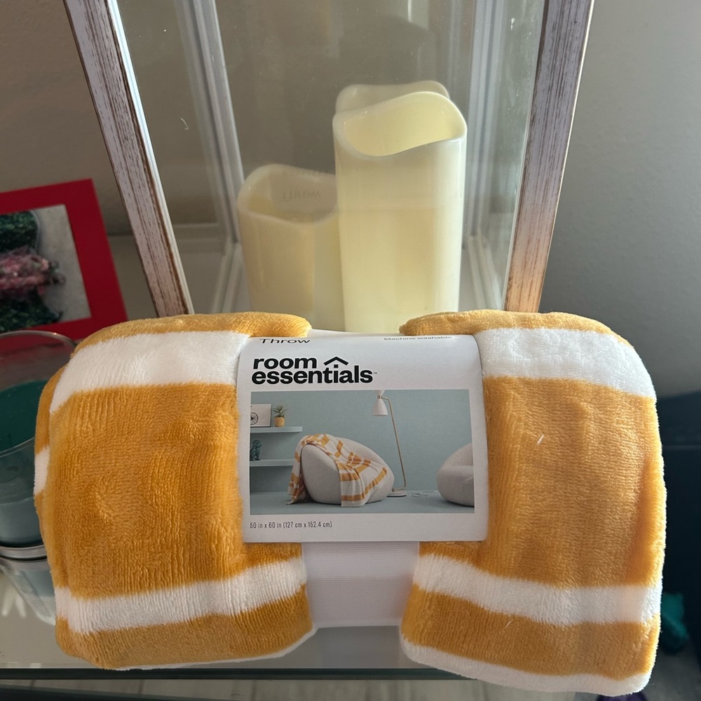 Room Essentials stripe spicy peach Throw Blanket